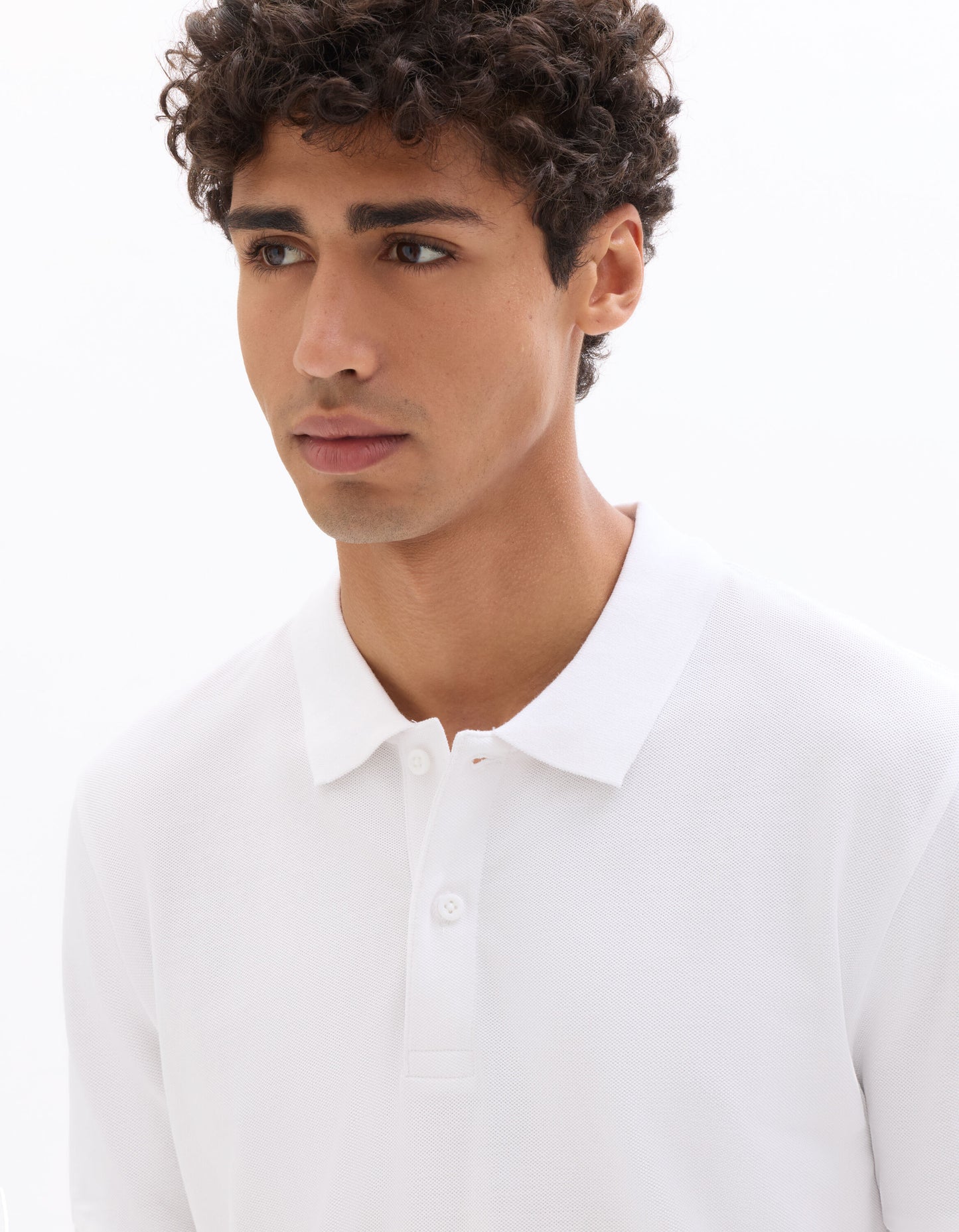 Regular Fit 100% Cotton Solid Polo Collar T Shirts - White