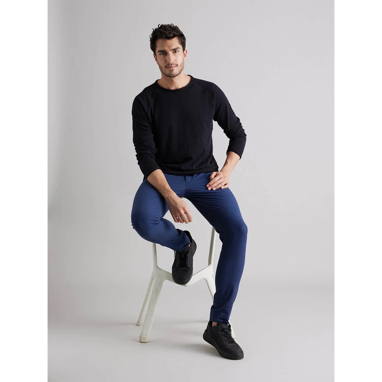 Celio* Solid Regular Fit Cotton Black T-Shirt