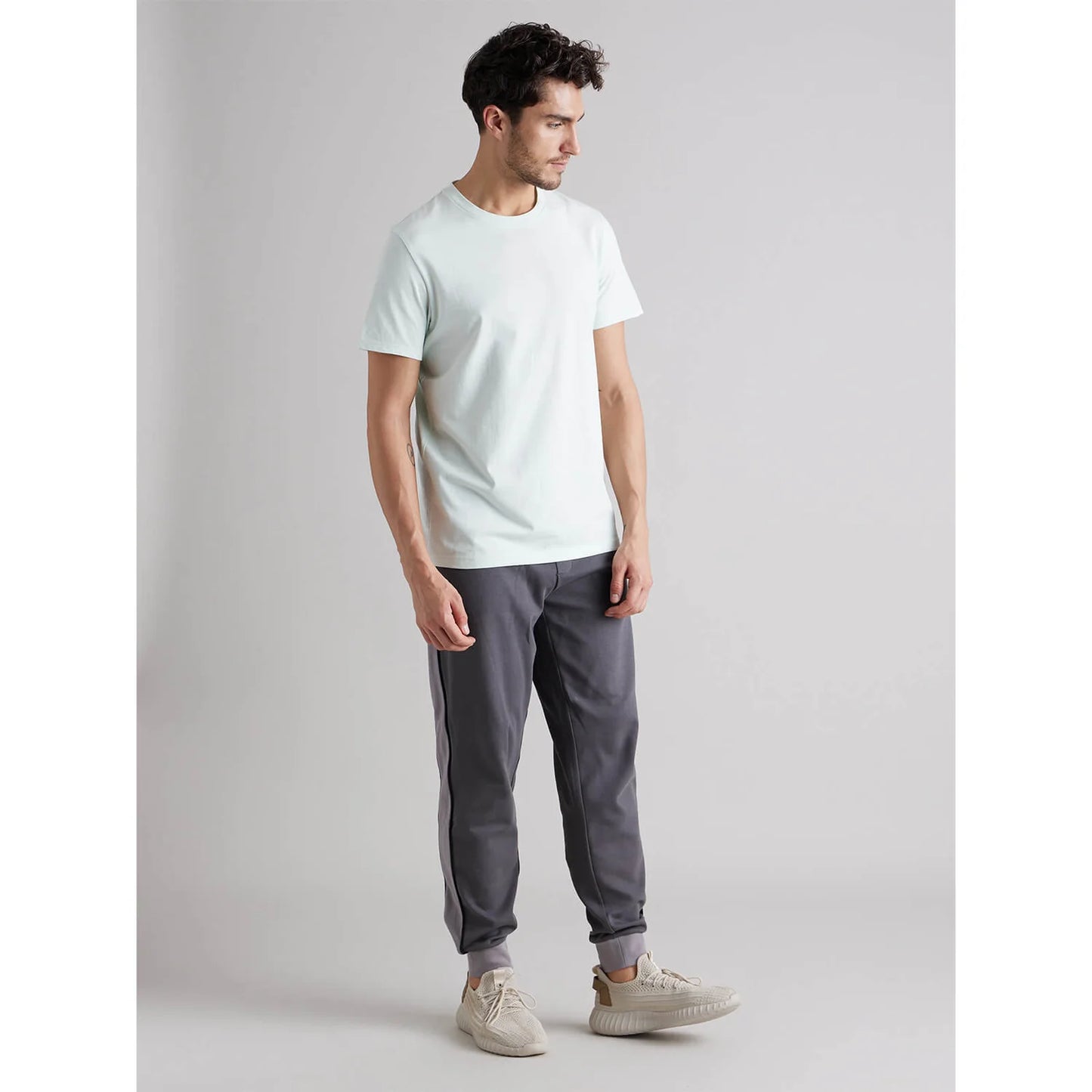 Celio* Solid Regular Fit Cotton White T-Shirt
