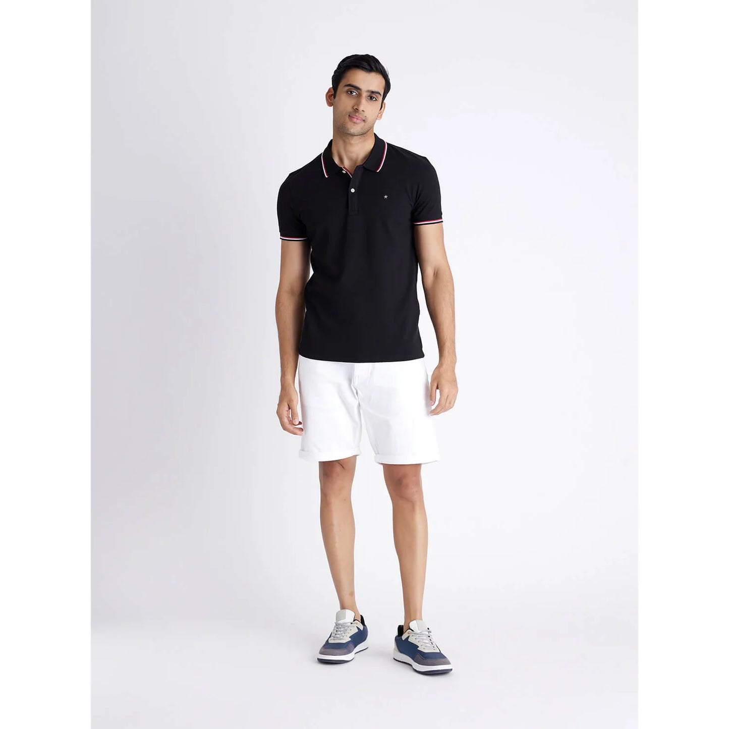 Celio* Solid Regular Fit Cotton Black T-Shirt
