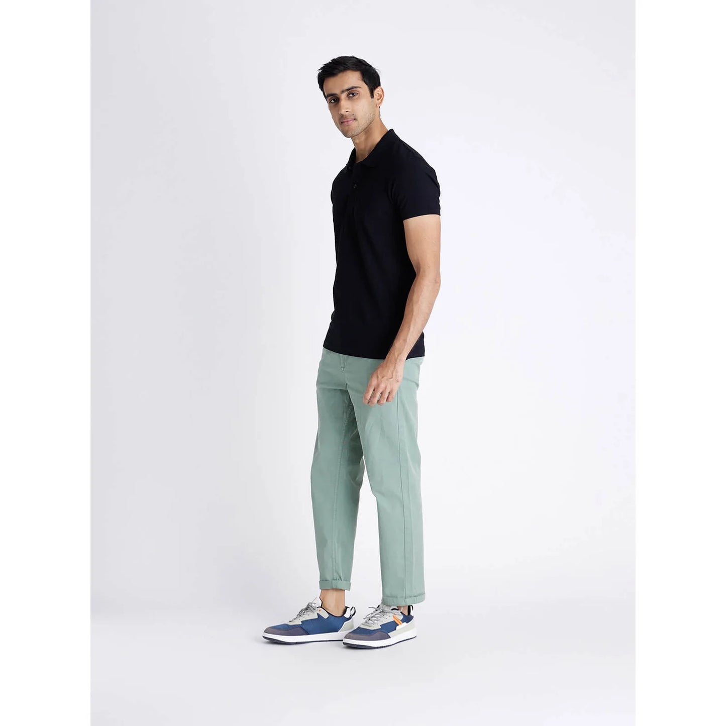 Celio* Solid Regular Fit Cotton Black T-Shirt