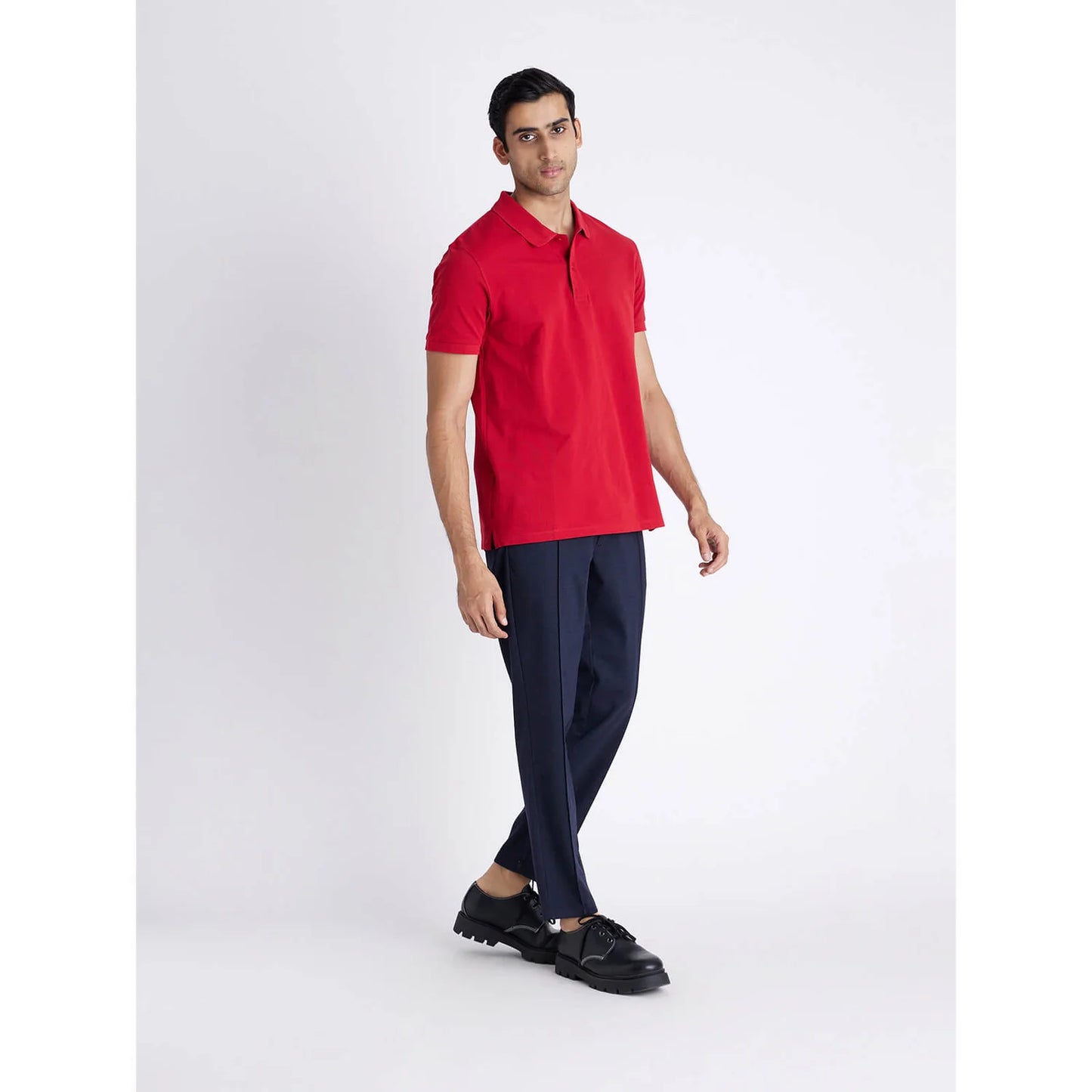 Celio* Solid Regular Fit Cotton Red T-Shirt