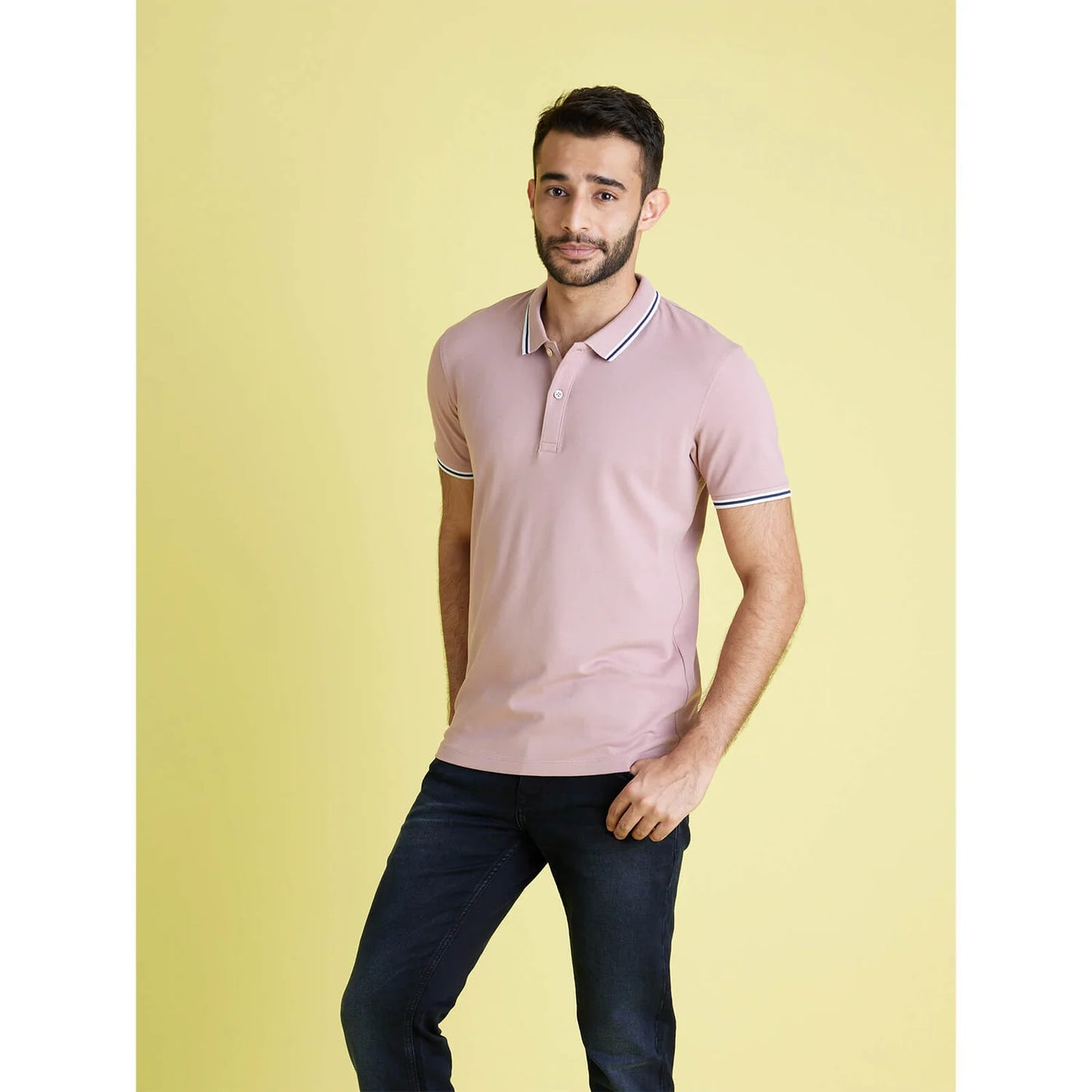 Celio* Solid Regular Fit Cotton Purple T-Shirt