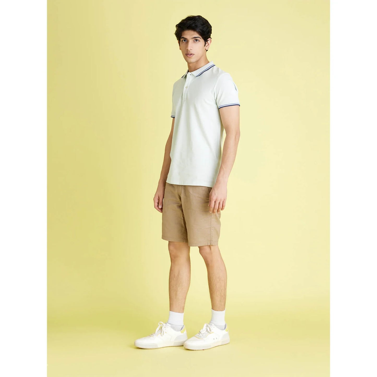 Celio* Solid Regular Fit Cotton Green T-Shirt