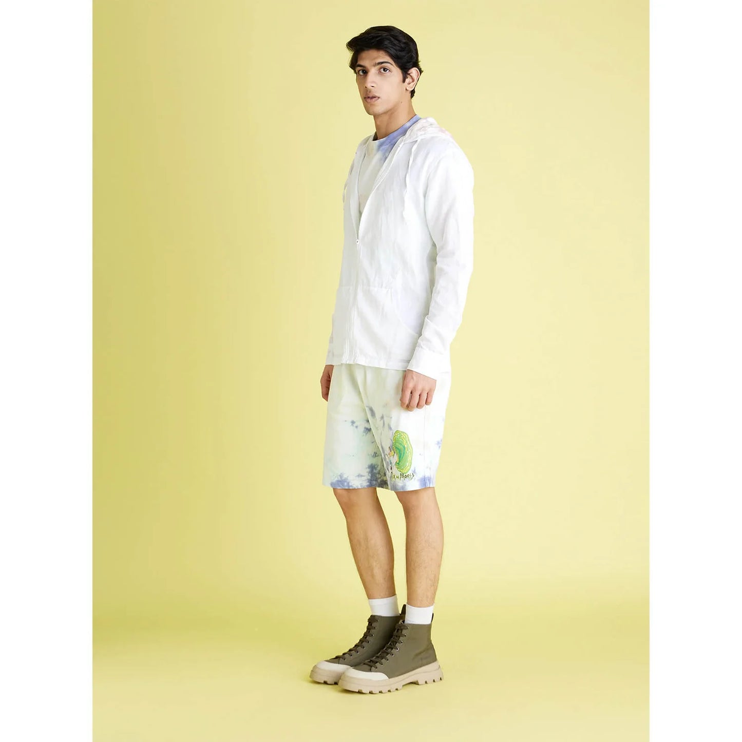 Celio* Solid Regular Fit Linen-Blend White Shirt