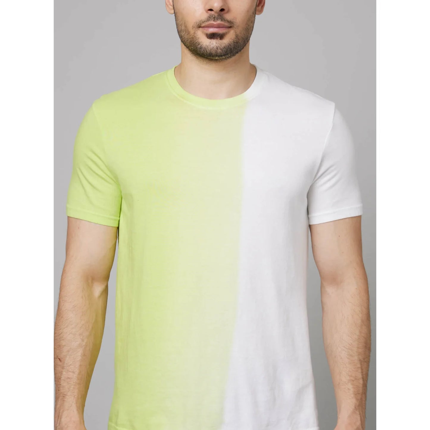 Celio* Printed Regular Fit Cotton Green T-Shirt