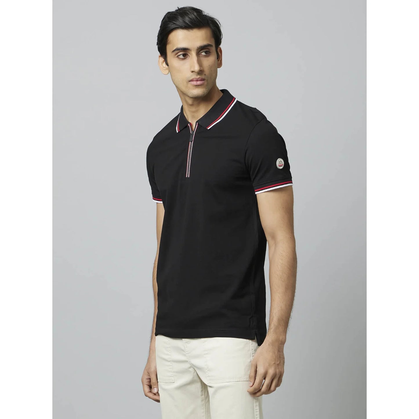 Celio* Chamonix Regular Fit Cotton-Blend Black T-Shirt
