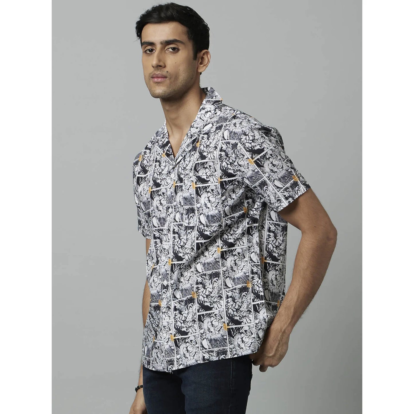 Celio* Attack Of Titan Regular Fit Cotton White Shirt