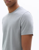 Slim Fit 100% Cotton Crew Neck T-Shirt - Blue Grey