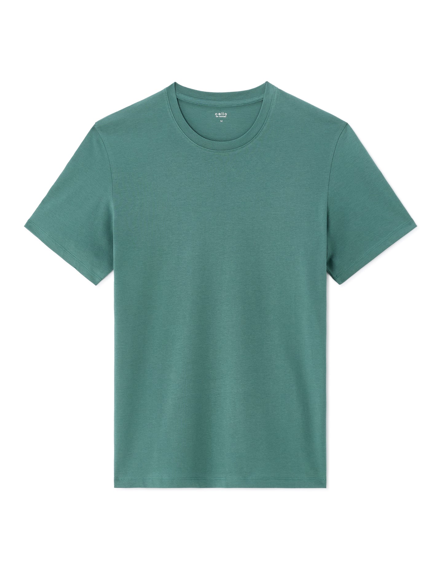 Slim Fit 100% Cotton Crew Neck T-Shirt - Light Green