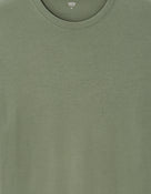 Slim Fit 100% Cotton Crew Neck T-Shirt - Green