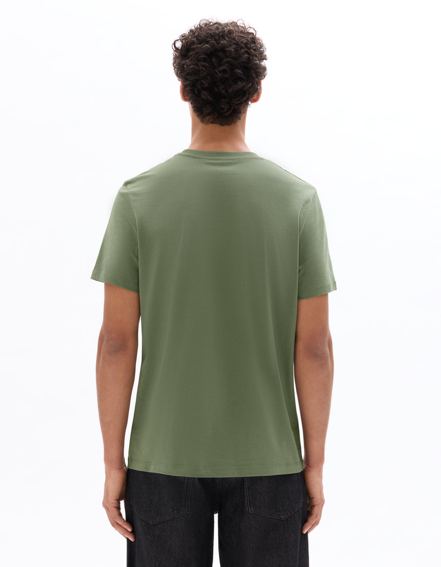 Slim Fit 100% Cotton Crew Neck T-Shirt - Green