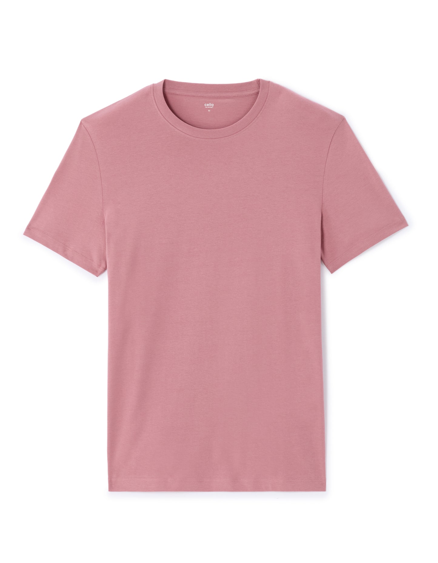 Slim Fit 100% Cotton Crew Neck T-Shirt - Pink