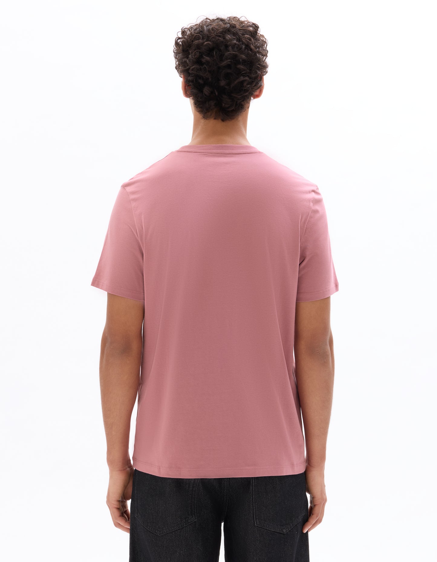 Celio Solid Straight Fit Cotton Pink Tshirts