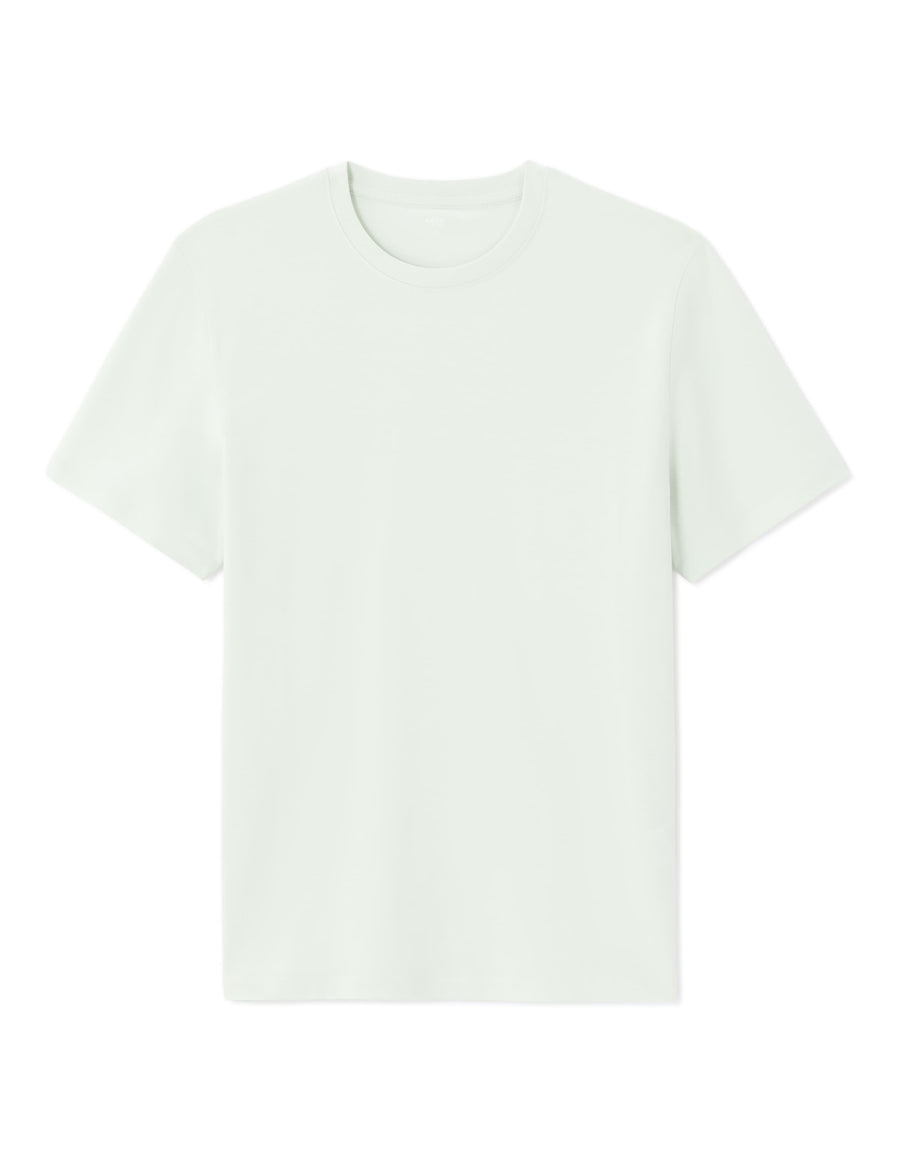 Slim Fit 100% Cotton Crew Neck T-Shirt - Mint Green