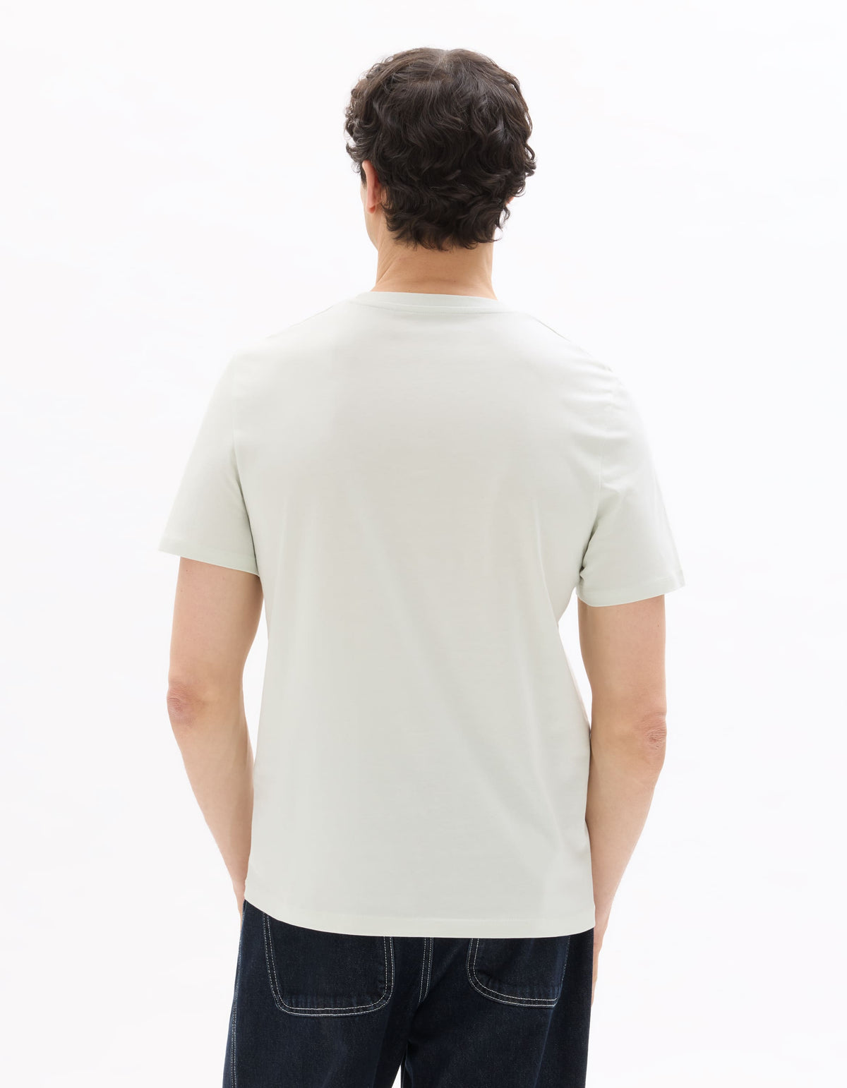 Slim Fit 100% Cotton Crew Neck T-Shirt - Mint Green