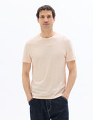 Slim Fit 100% Cotton Crew Neck T-Shirt - Orange