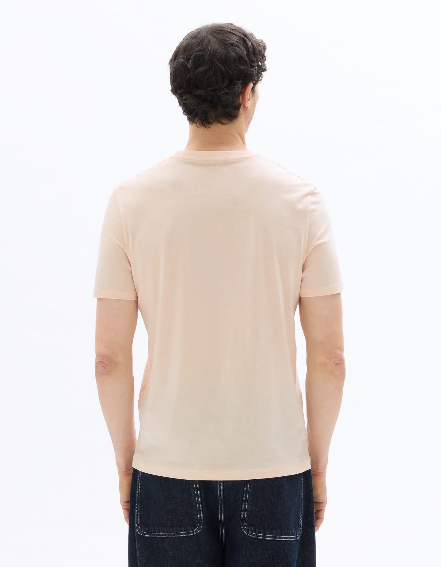 Slim Fit 100% Cotton Crew Neck T-Shirt - Orange