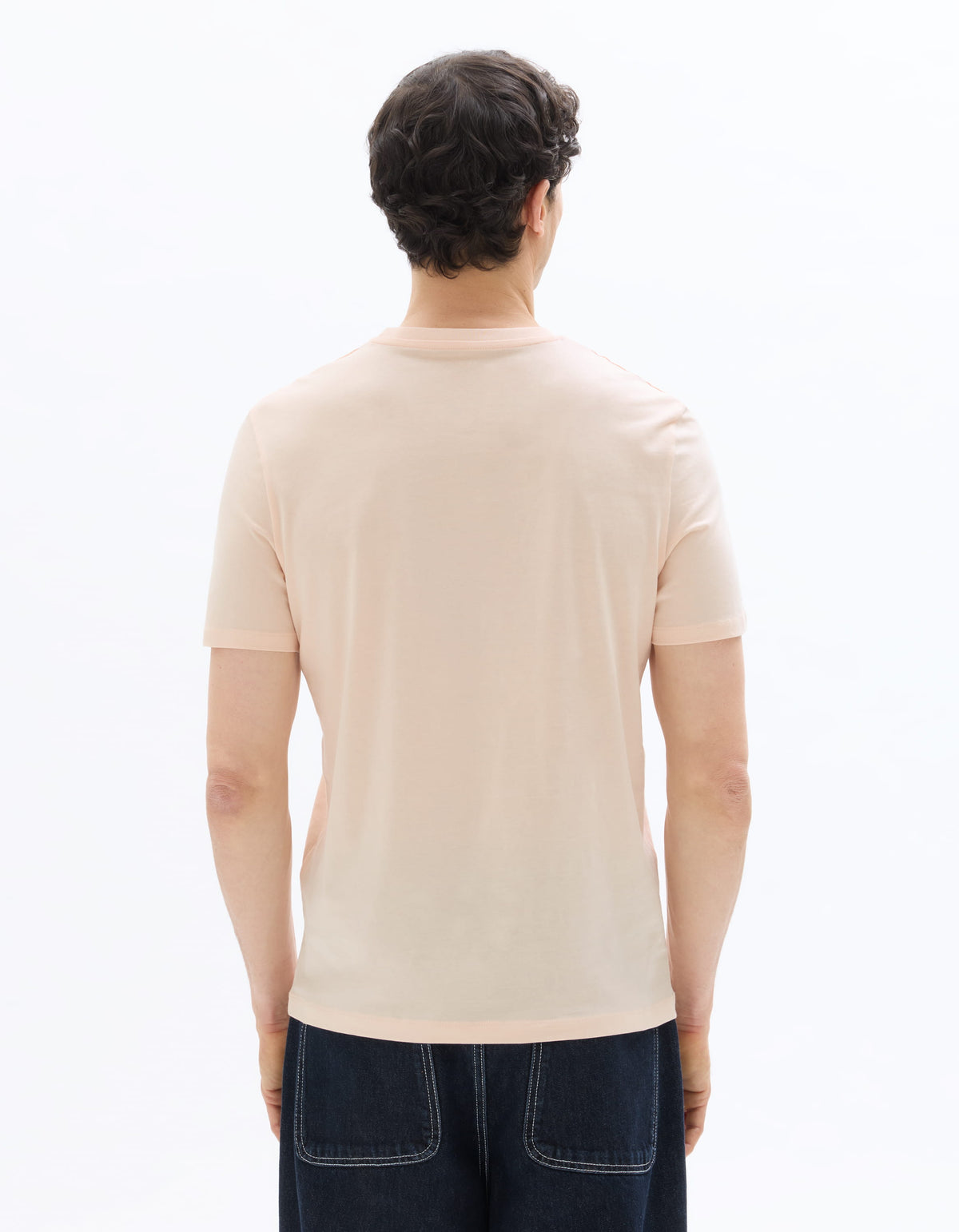 Slim Fit 100% Cotton Crew Neck T-Shirt - Orange