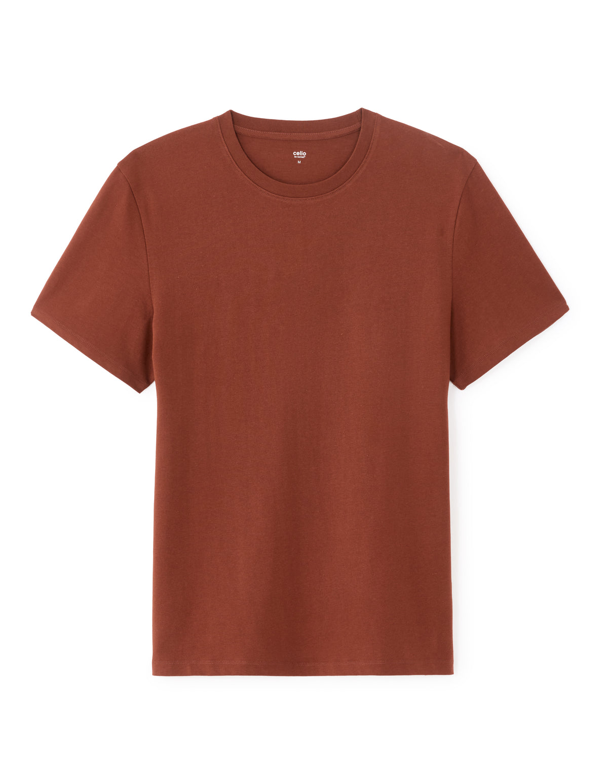Straight Fit 100% Cotton Crew Neck T-Shirt - Red