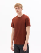 Straight Fit 100% Cotton Crew Neck T-Shirt - Red