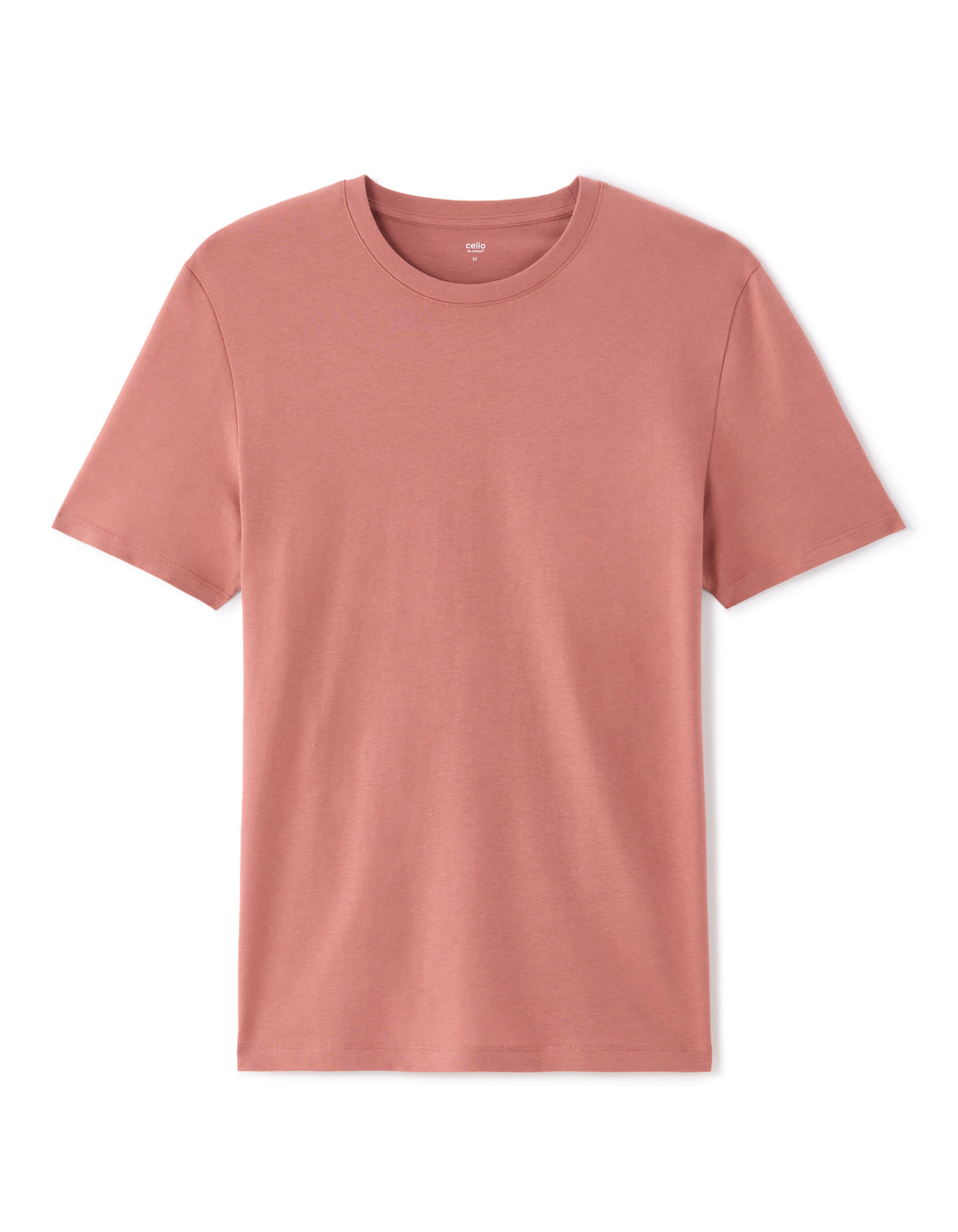 Straight Fit 100% Cotton Crew Neck T-Shirt - Pink