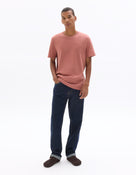 Straight Fit 100% Cotton Crew Neck T-Shirt - Pink