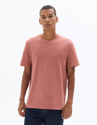 Straight Fit 100% Cotton Crew Neck T-Shirt - Pink