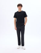 Slim Fit 100% Cotton Crew Neck T-Shirt - Black