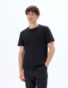 Slim Fit 100% Cotton Crew Neck T-Shirt - Black