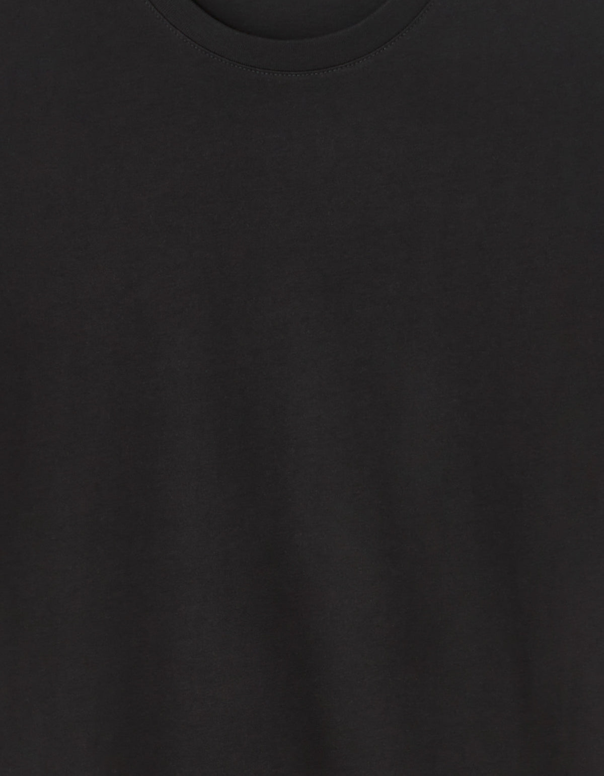 Slim Fit 100% Cotton Crew Neck T-Shirt - Black