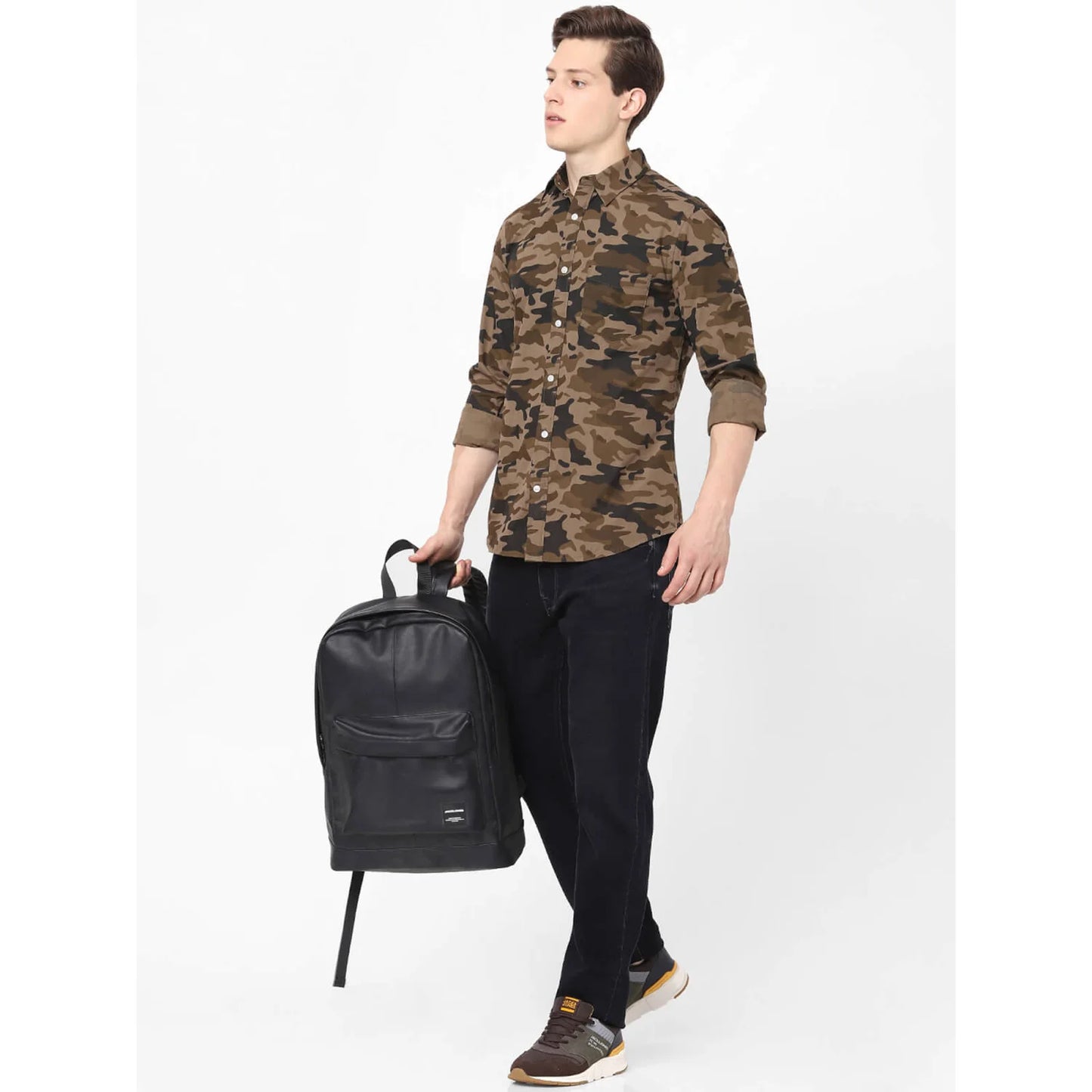 Celio* Camouflage Regular Fit Cotton Multi Shirt
