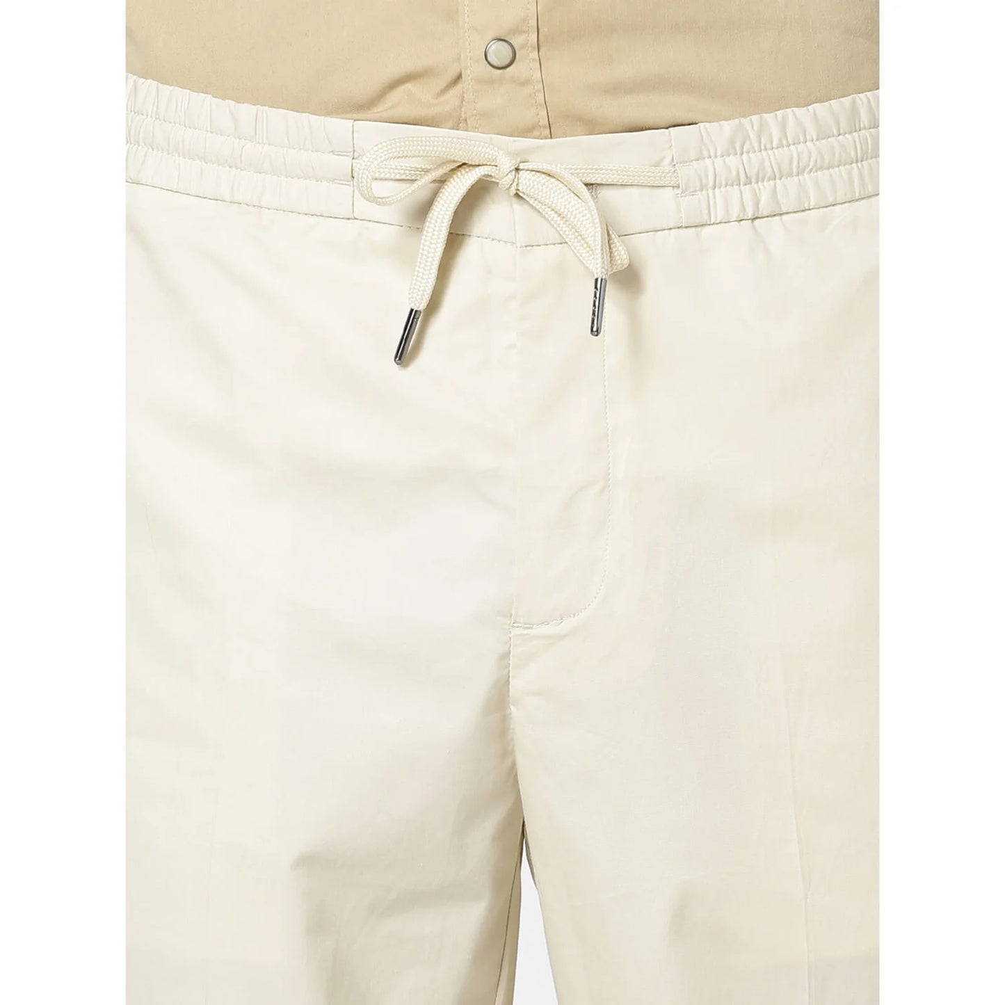 Celio* Cotton Regular Fit Beige Trouser