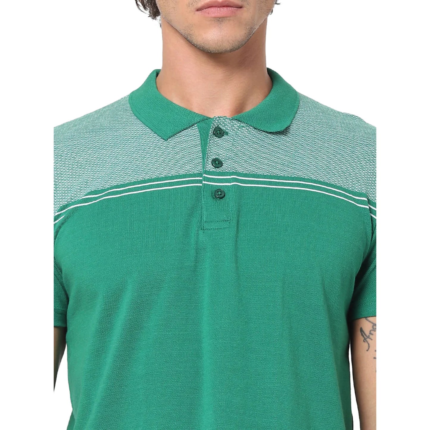 Celio* Solid Regular Fit Cotton Green T-Shirt