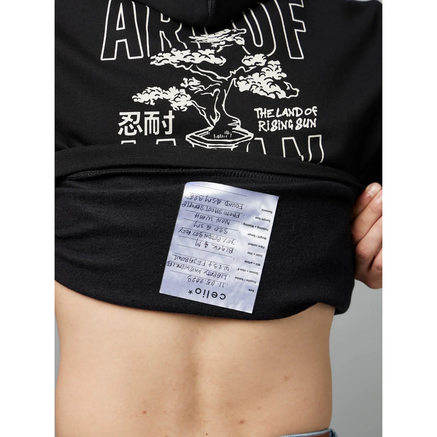 Celio* Graphics Regular Fit Cotton-Poly-Blend Black Sweatshirt