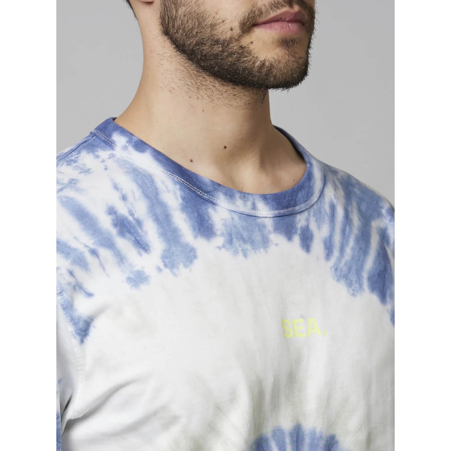 Celio* Tie Dye Regular Fit Cotton Blue T-Shirt