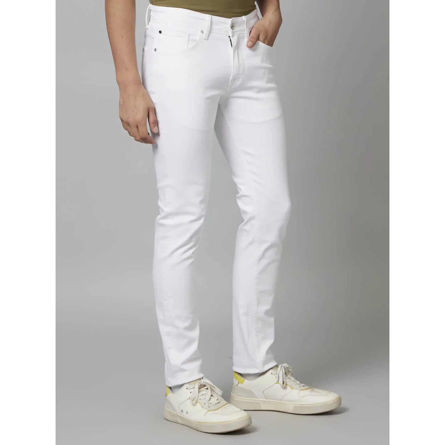 Celio* Cotton Slim Fit White Jean