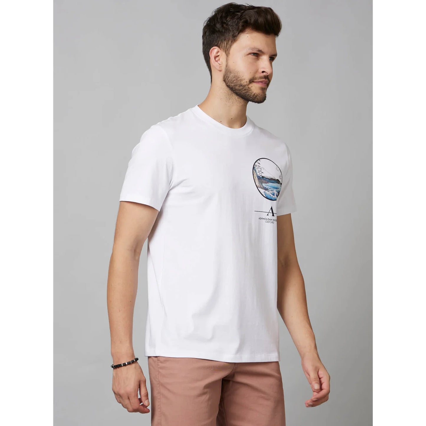 Celio* Apoh Regular Fit Cotton White T-Shirt