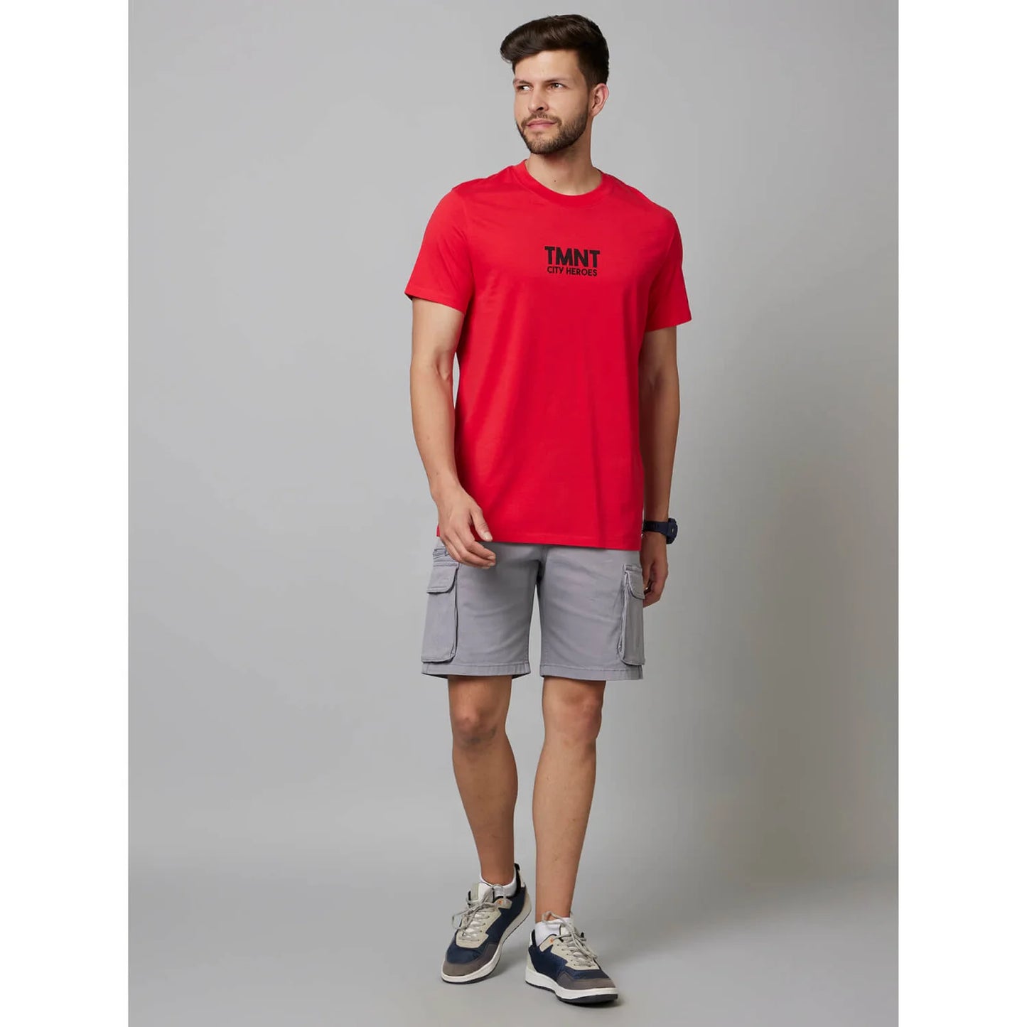 Celio* Tmnt Regular Fit Cotton Red T-Shirt
