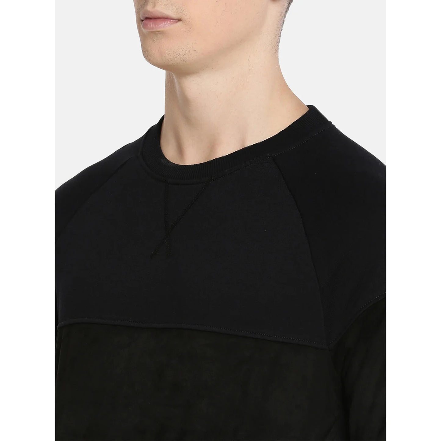 Celio* Solid Regular Fit Cotton Navy Blue Sweatshirt