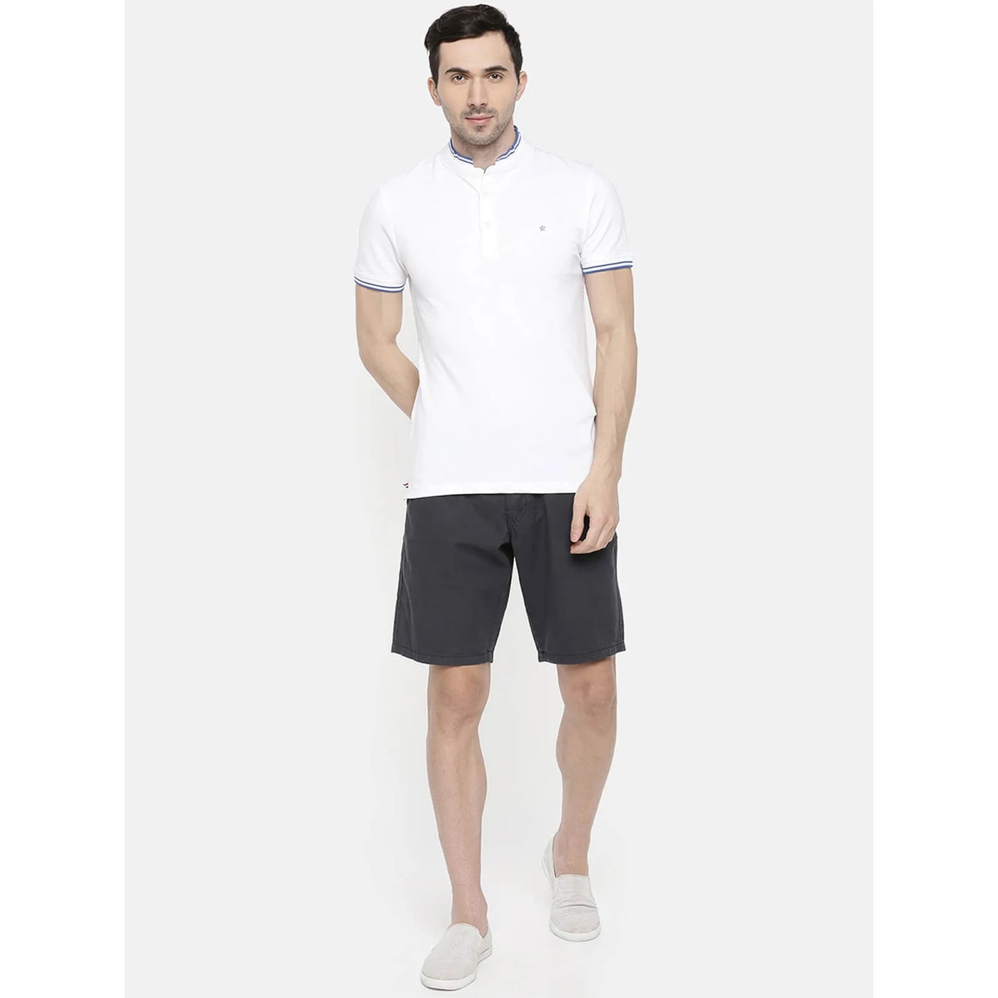 Celio* Cotton Regular Fit Navy Blue Shorts