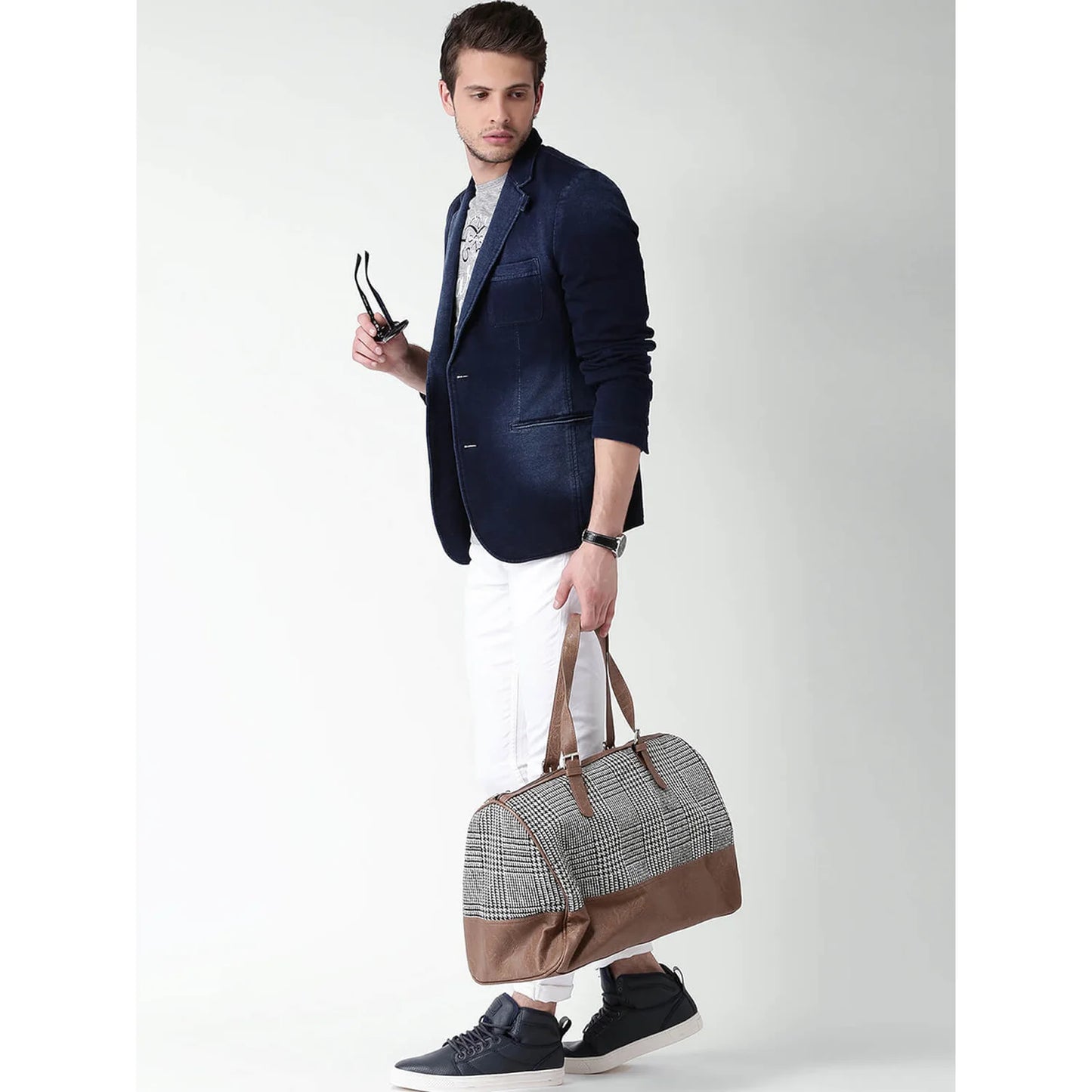 Celio* Solid Regular Fit Viscose Blue Blazer