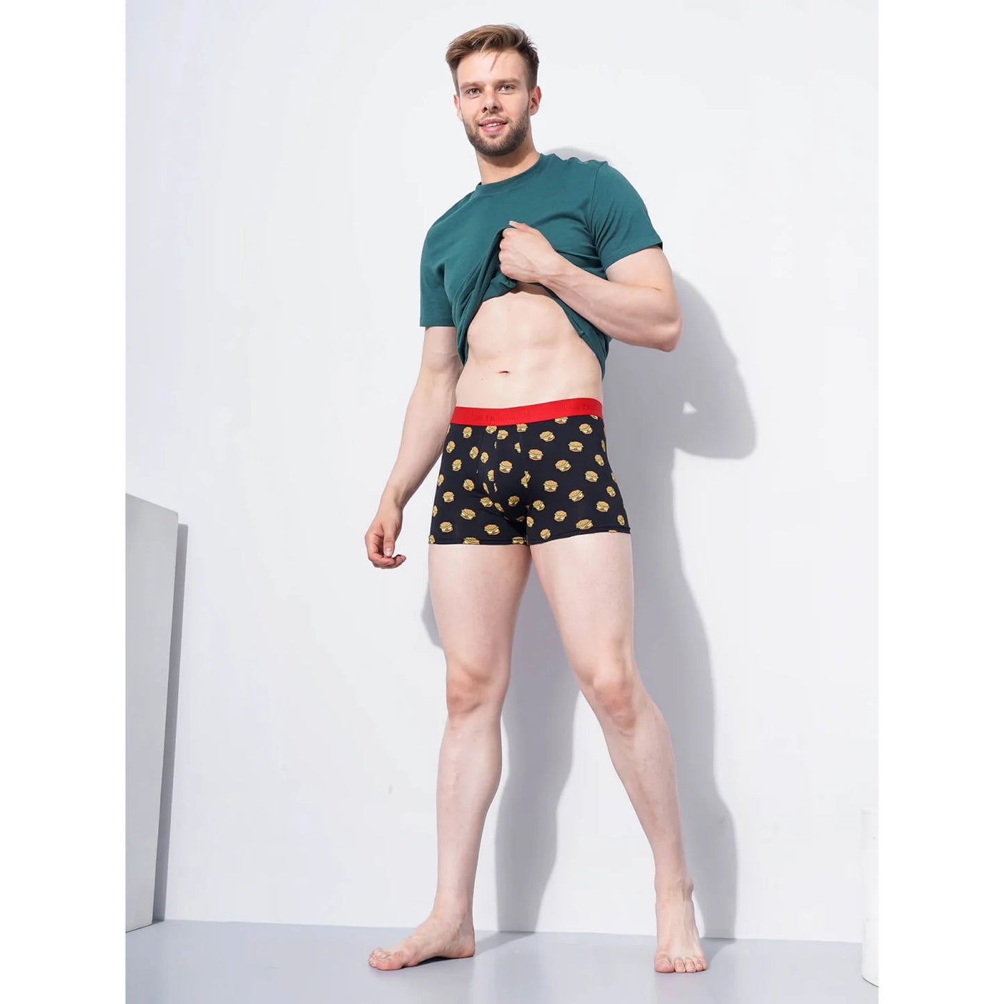 Celio* Cotton-Blend Regular Fit Black Boxer