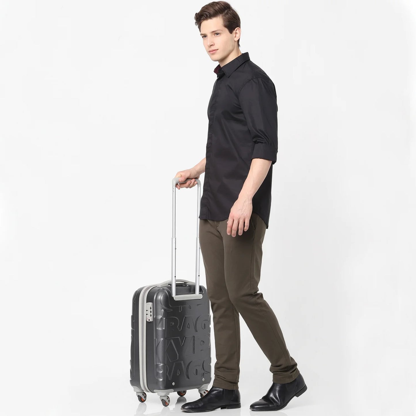 Celio* Cotton Regular Fit Olive Trouser