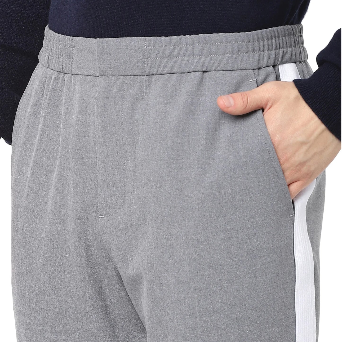 Celio* Polyester Regular Fit Grey Trouser