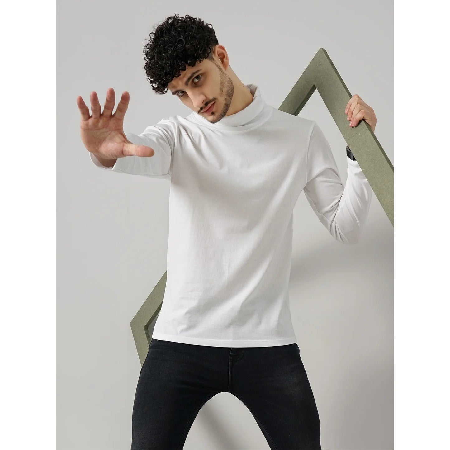 Celio* Solid Regular Fit Cotton White T-Shirt