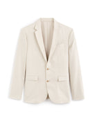 Slim Fit 100% Linen Blazer - Natural