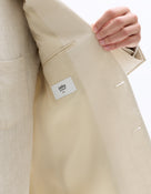 Slim Fit 100% Linen Blazer - Natural