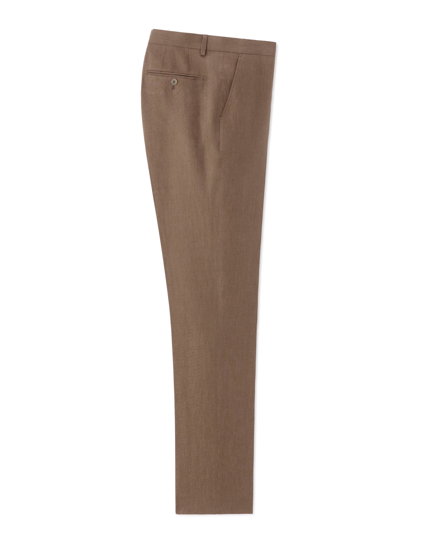Celio Mens Brown Solid Slim Fit Linen Formal Trouser
