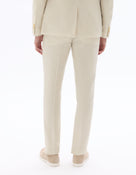 Slim Fit 100% Linen Formal Trousers - Natural